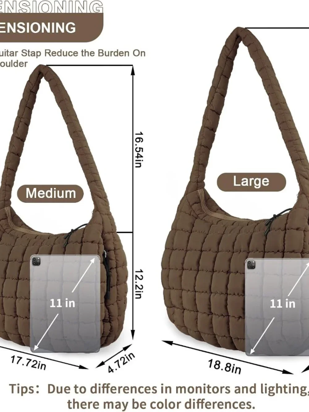 Quilted Puffer Tote Bag Purse Puffy Crossbody Shoulder Bag,Lightweight Nylon Hob_2